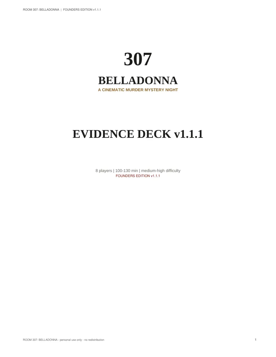 Anteprima evidence deck